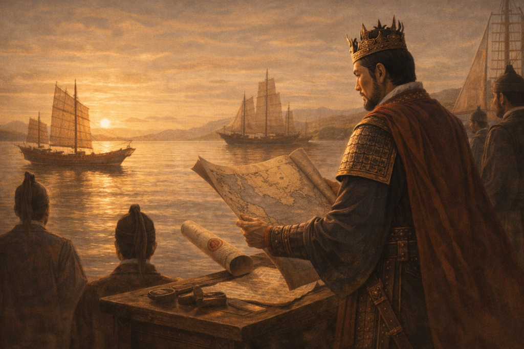 근초고왕 항구에서 사색